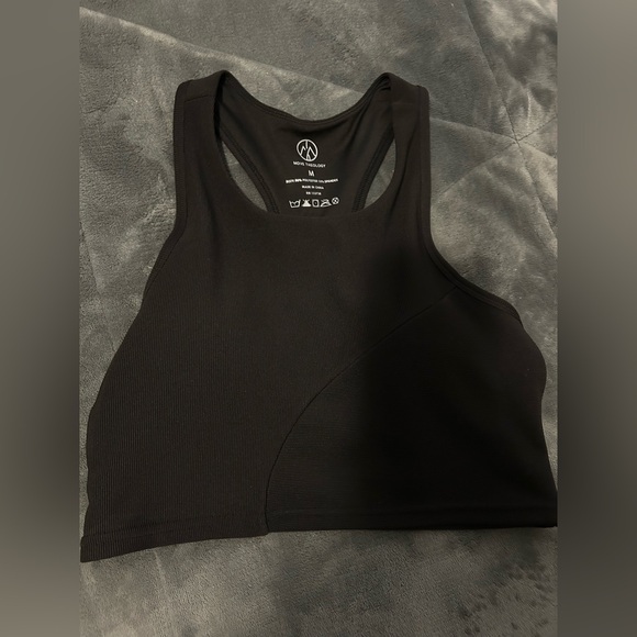 Black Cropped Athletic Tank - Picture 1 of 5